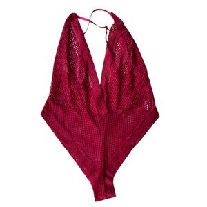 🌟3/$25 🌟Elegant Red Lace Bodysuit One-Piece